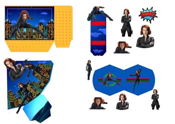 Arquivo Máquina Silhouette Festa Viúva Negra Marvel