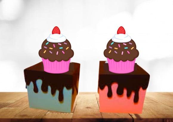 Arquivo Máquina Silhouette Caixa Cupcake Luxo