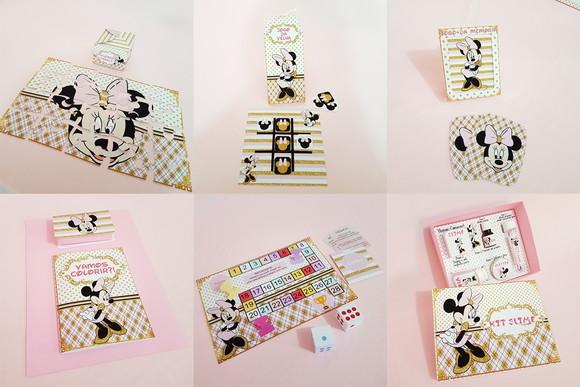 ARQUIVO apliques SILHOUETTE kit diversão MINNIE DOURADA