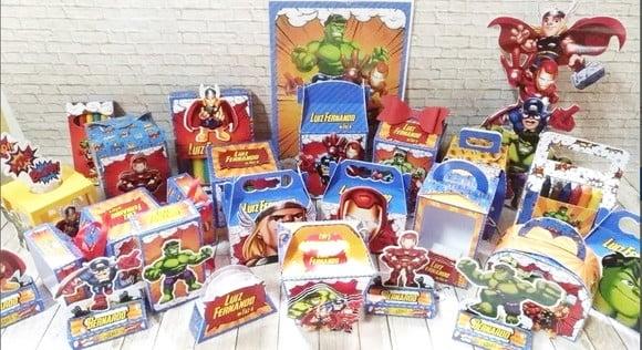 Kit Digital Arquivo de Corte Festa Silhouette Vingadores
