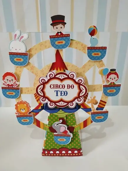 Arquivo de Corte Digital Roda Gigante Circo Menino Luxo