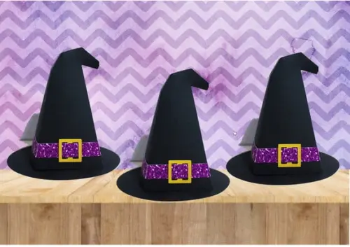 Arquivo Caixa Silhouette Chapeu de Bruxa