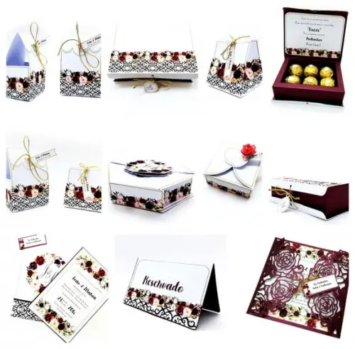 KIT DIGITAL ARQUIVO DE CORTE SILHOUETTE CASAMENTO LUXO