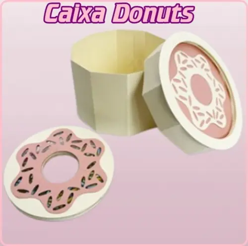 Arquivo Digital Silhouette Caixa Donuts