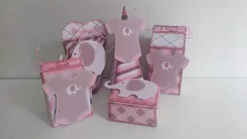 Arquivo Digital Silhouette Chá de Bebe Menina Luxo