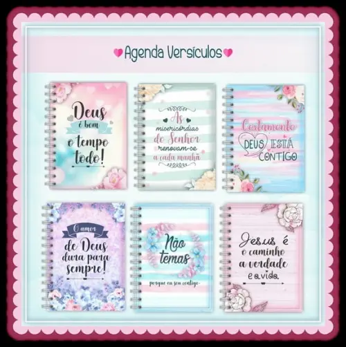 Combo de Arquivo Silhouette Agendas Versículos Luxo
