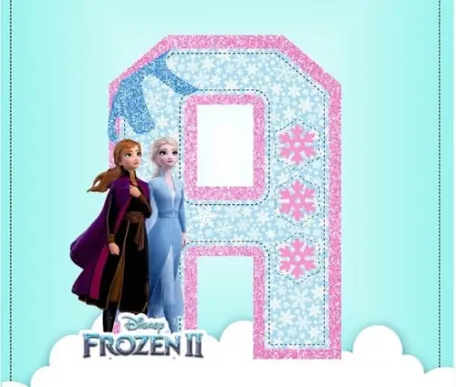 Arquivo Máquina Silhouette Alfabeto Frozen 3d