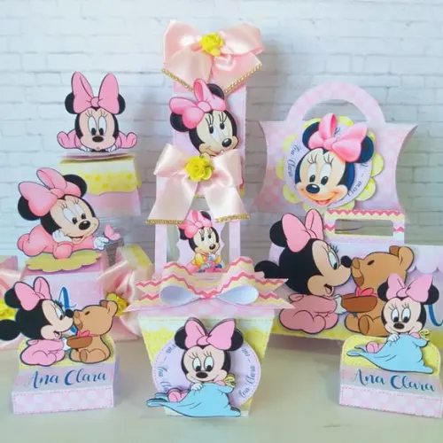 Arquivo Corte Digital Festa Baby Minnie Rosa Luxo