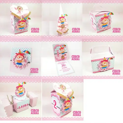 Arquivo de Corte Digital Circo Menina Luxo