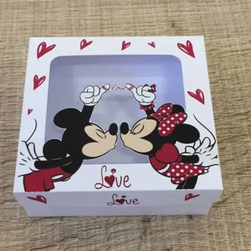 ARQUIVO CAIXA SILHOUETTE MINNIE E MICKEY DIA DOS NAMORADOS