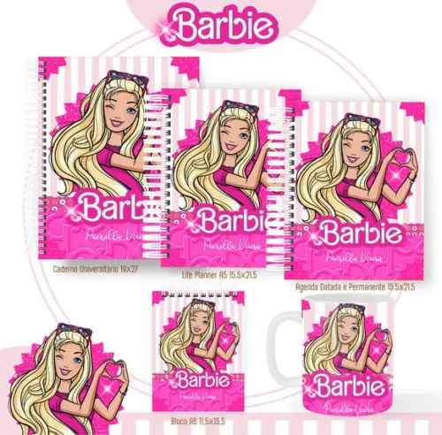 Combo de Capas Volta Ás Aulas Barbie Png/ pdf