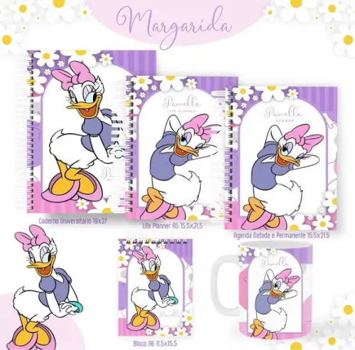 Combo de Capas Volta Ás Aulas Margarida Disney Png / pdf