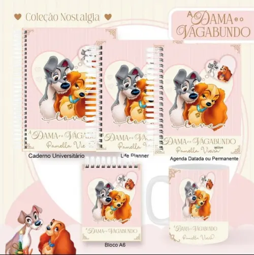 Combo de Capas Volta Ás Aulas a Dama e o Vagabundo Png / pdf