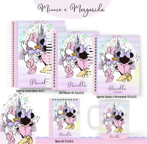 Combo de Capas Volta Ás Aulas Minnie e Margarida