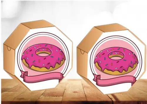 Arquivo Digital Silhouette Sextavada Donuts 1