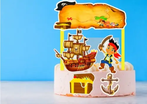 Arquivo Máquina Silhouette Topo de Bolo Jake e os Piratas
