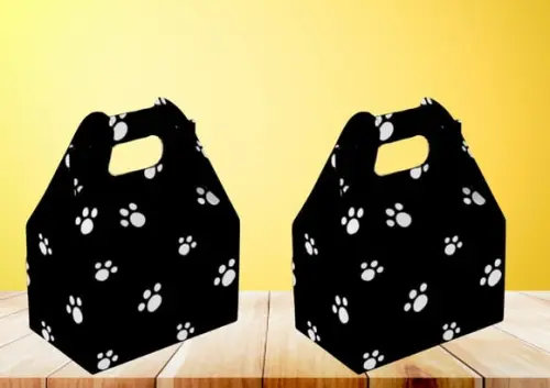 Arquivo Digital Silhouette Caixa Pegadas Cachorrinho Luxo