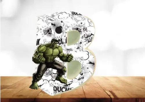 Arquivo Silhouette Caixa Letra Hulk 2 para Guloseimas