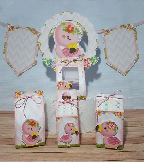 Arquivo Caixa Silhouette Flamingos Só Um Bolinho Luxo