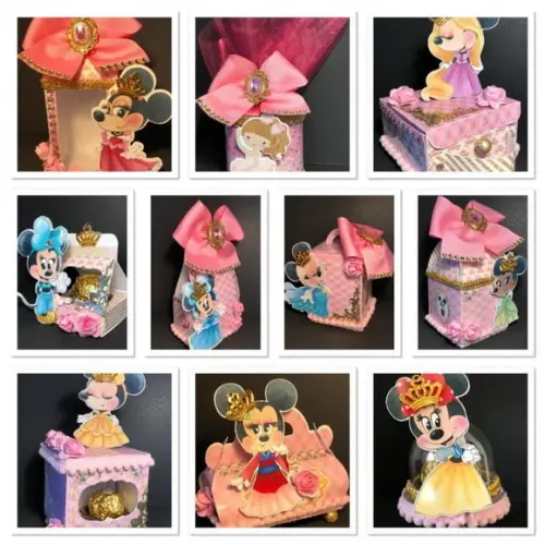 Arquivo Caixa Silhouette Minnie Princesas Luxo