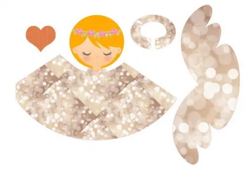 Arquivo Caixa Silhouette Anjinho de Natal 3d
