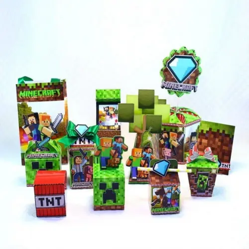 Arquivo de Corte Digital Convite Game Boneco Quadrado Luxo