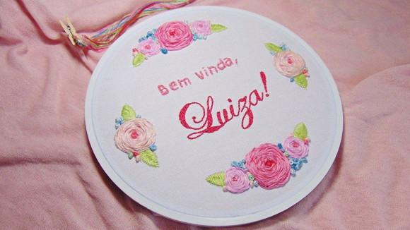 Bordado Porta Maternidade - Nome Menina/Menino