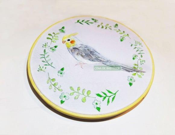 Retrato Bordado Pet - 20 cm - Bordado Animais de Estimação