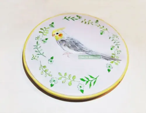 Retrato Bordado Pet - 20 cm - Bordado Animais de Estimação