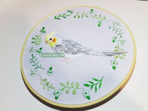 Retrato Bordado Pet - 20 cm - Bordado Animais de Estimação