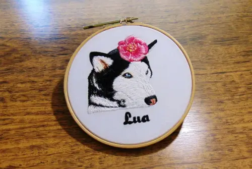 Retrato Pets - Bordado Animais de Estimação 20 cm