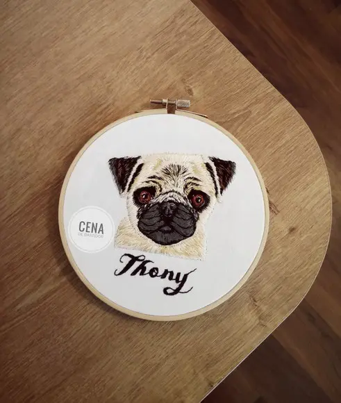 Retrato Pets - Bordado Animais de Estimação 20cm