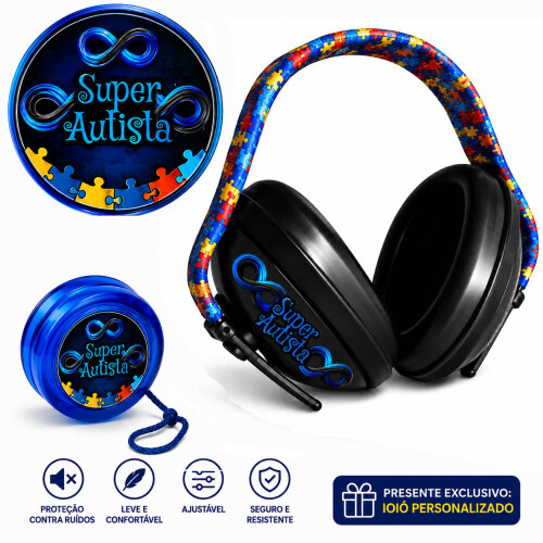 Abafador 14 db Antirruído arco color quebra-cabeça + Iô Iô Su