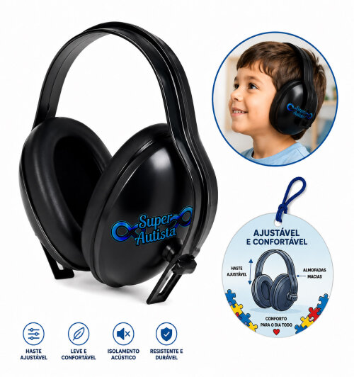 Abafador Sensorial Infantil protetor 14 db + Flauta super autista