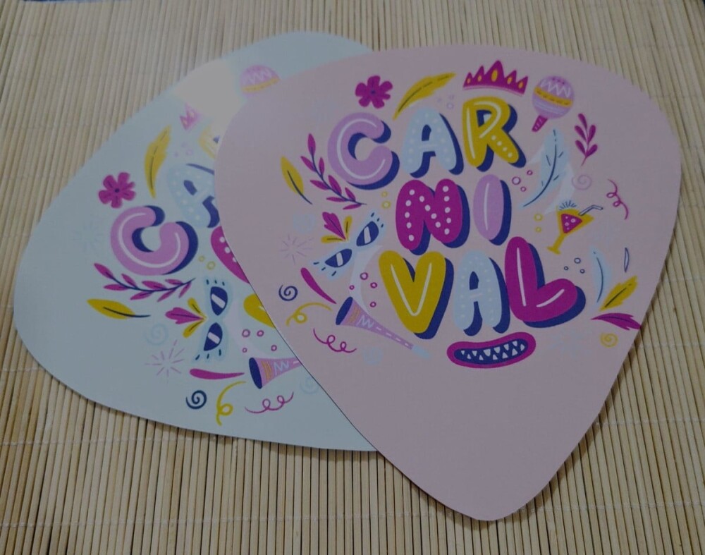 100 Leque Ventarola Papel Personalizado para Eventos Um Lado