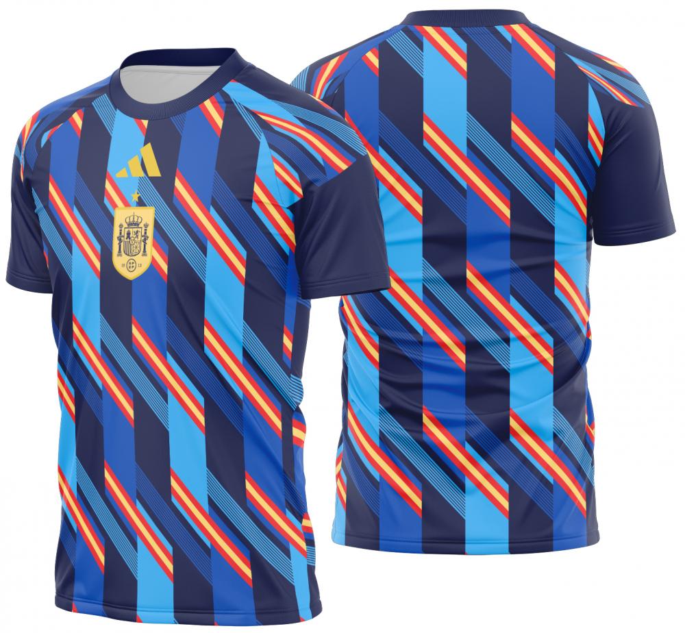 Arte Vetor Camisa Espanha Pre-jogo 2026
