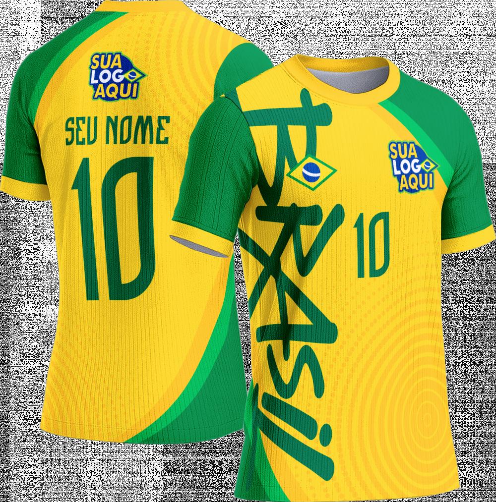 Arte vetor camisa Brasil concept Copa do Mundo