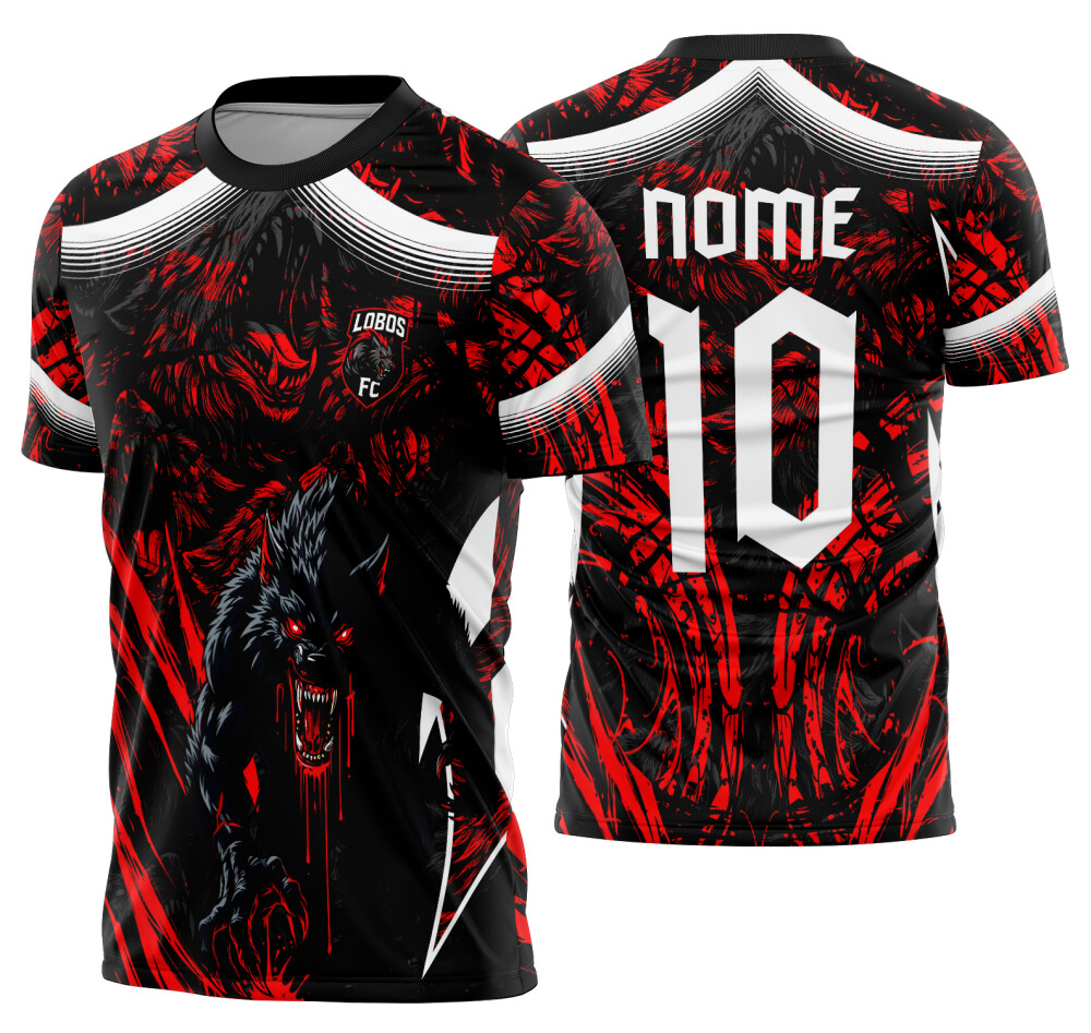 Arte Vetor Camisa Interclasse lobo Mod-861