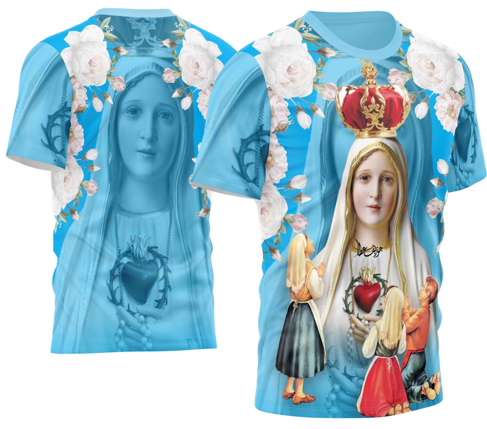 Arte estampa camisa Nossa Senhora De Fátima Mod-19