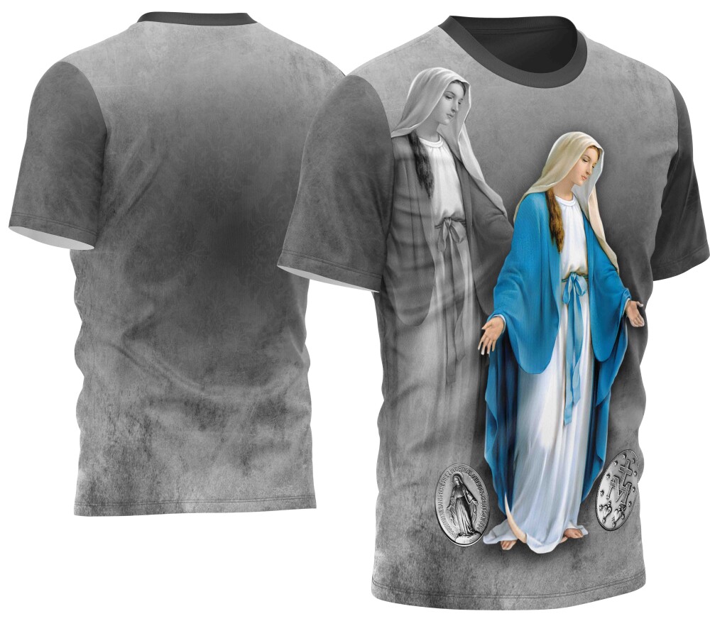 Arte estampa camisa Nossa Senhora das Graças Mod-18
