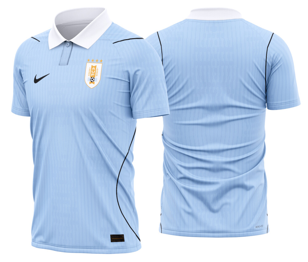 Arte Vetor Camisa Uruguai Titular 2026-28