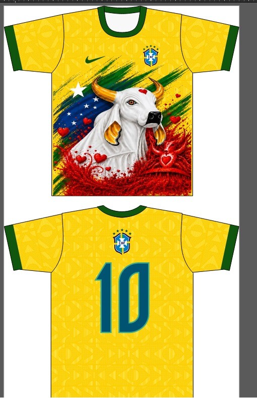 artes vetor camisa do Brasil boy garantido
