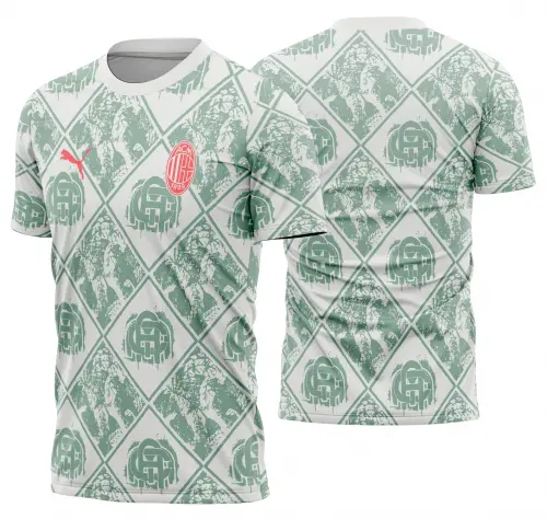 Arte Vetor Camisa AC Milan FtblCulture 2025-2026