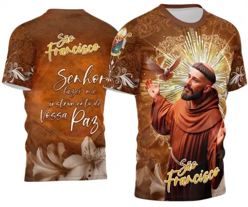 Arte Vetor Camisa São Francisco de Assis