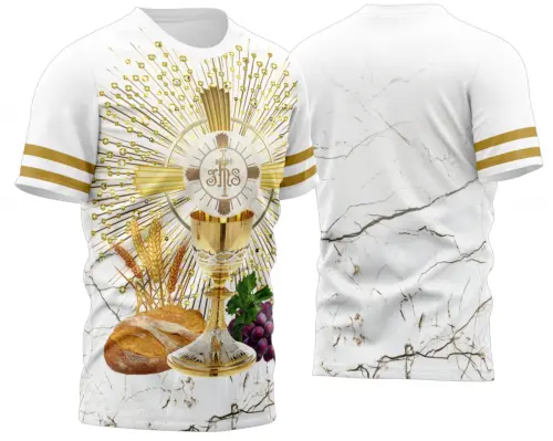 Arte estampa camisa Primeira Eucaristia Mod-42