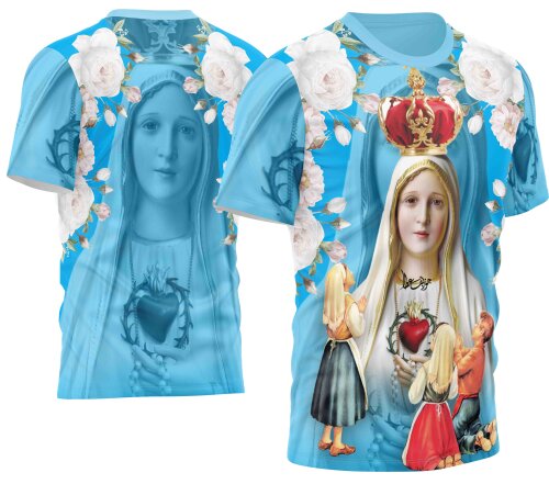 Arte estampa camisa Nossa Senhora De Fátima Mod-19