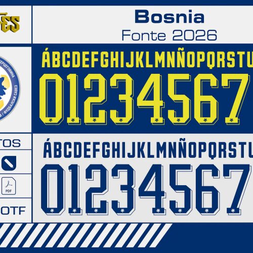 Arte Vetor Camisa Bosnia y Herzegovina World 2026