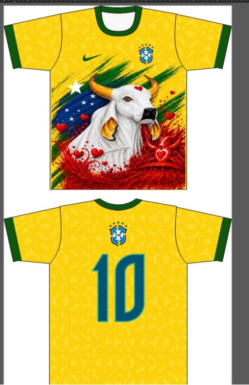 artes vetor camisa do Brasil boy garantido