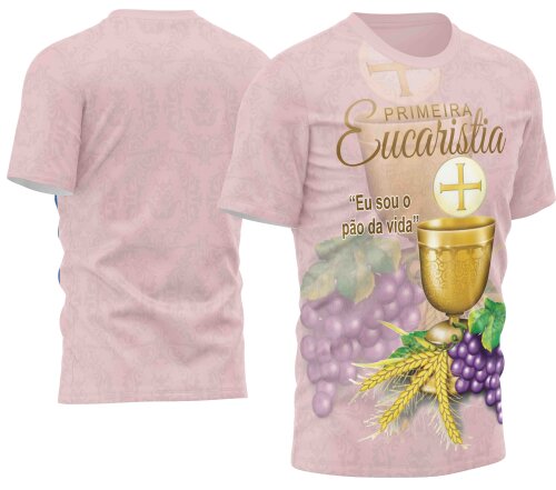 Arte estampa camisa Primeira Eucaristia Mod-9