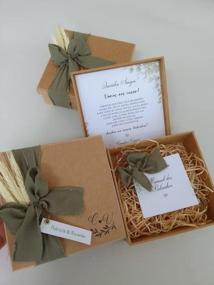 Caixa de mdf Padrinhos Casamento
